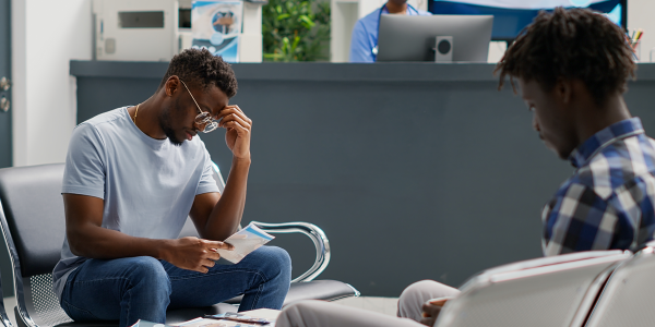Man sitting in waiting room