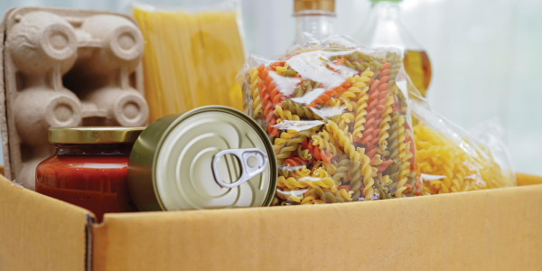 Box of food donations
