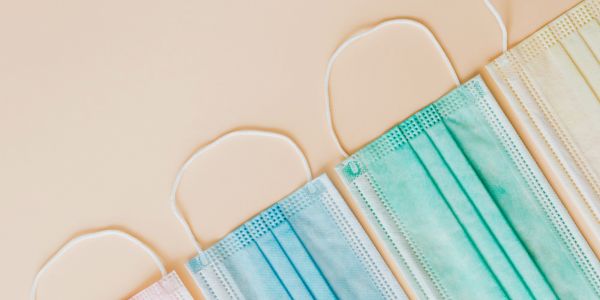 surgical masks in various colors