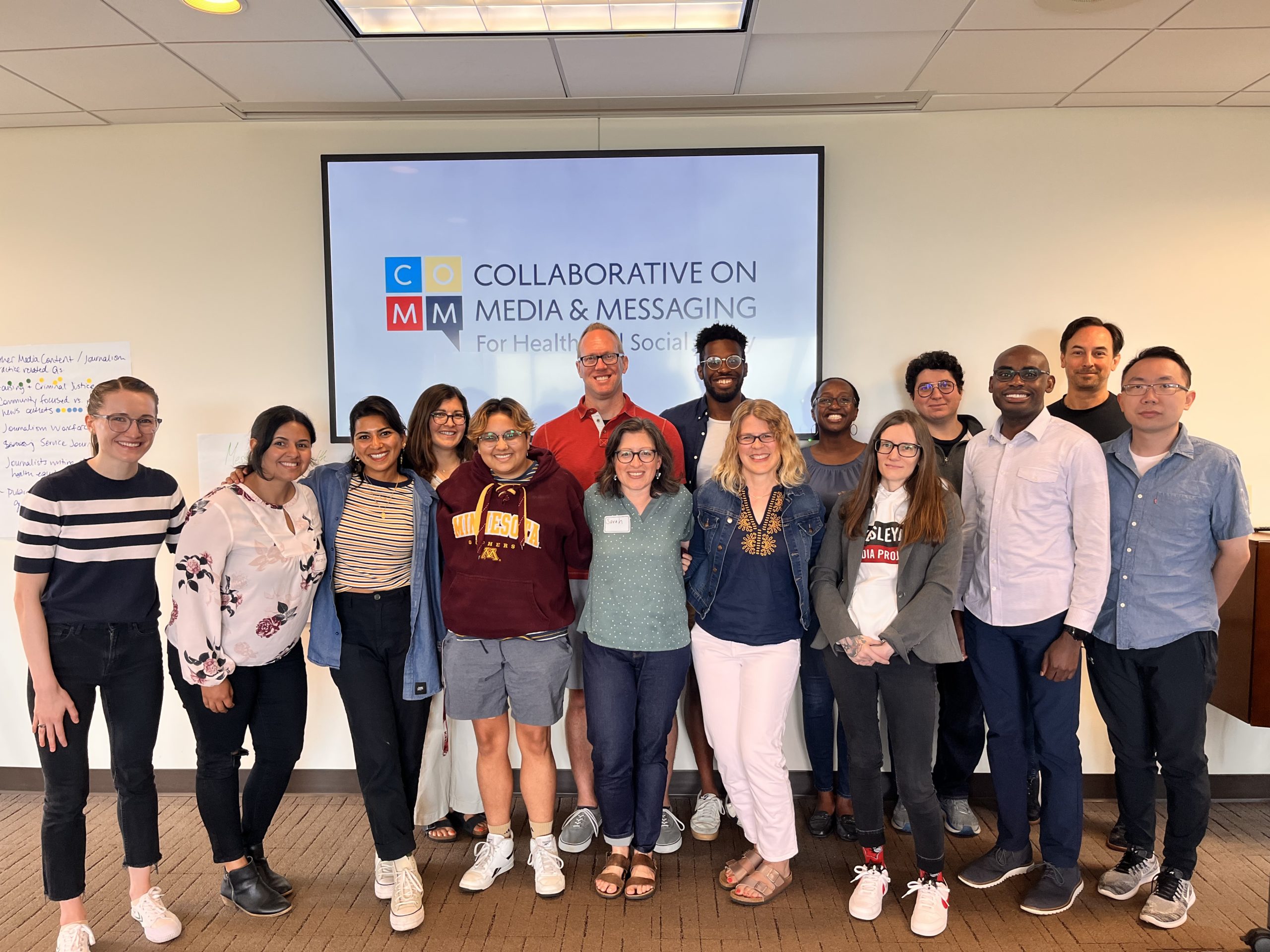 Large team meeting of COMMhsp in Minnesota including researchers from the University of Minnesota, Cornell University, and Wesleyan University.