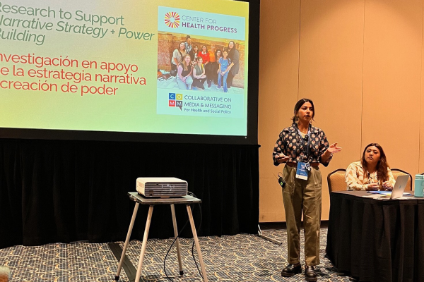 COMMhsp team members presenting partnered research with Center for Health Progress the Colorado Health Symposium