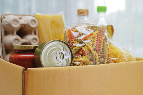 Box of food donations